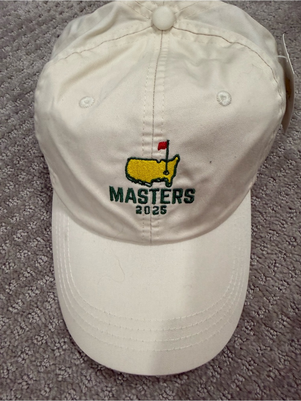Masters White Hat with Yellow & Green Logo (2025)